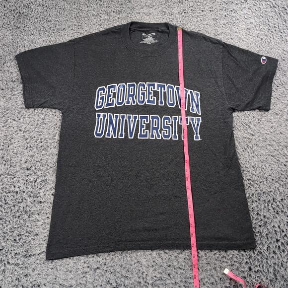 Georgetown University Hoyas Shirt Adult Medium Gray NCAA Champion Graphic Tee - Picture 4 of 6